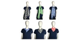 Wholesale Joblot of 100 Ladies Mixed Scarves &amp; Neckerchiefs - Great Variety!