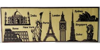 My World My Home Rug Runner - 137x49cm - Anti-slip Rubber Back