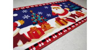 Santa Christmas Rug Runners 137x49cm Anti-slip with Latex backing