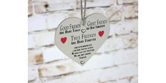 HEART SHAPED TRUE FRIEND PLAQUE X 50