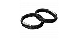 10pcs-Men’s Genuine Black Leather Bracelet With Dad And Love Forever Engraving|GCJ043-Black-Dad-Love Forever|UK seller