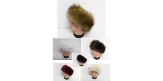 Ladies Girls Faux Fur Headband Winter Head Warmer Outdoor Warmer One Size-200 PCS MIX