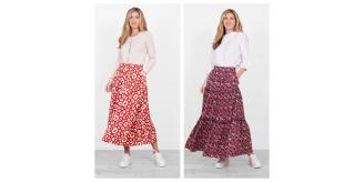 One Off Joblot of 6 Ladies Brakeburn Mixed Maxi Skirts - Leopard & Berry