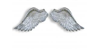 Small Silver Angel Wings x 24