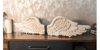 Large White Angel Wings x 6