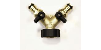 3/4" Brass Double Garden Tap Adapter x 25