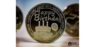Engraved Lucky Coin Birthday Gift x 50
