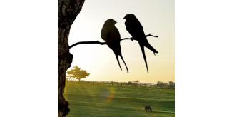 Barn Swallows Love Birds Metal Tree Art x 24