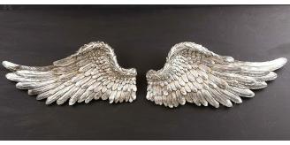 2pc Silver Angel Wings Wall Ornament x 6 sets