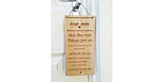 Mum Hanging Wooden Plaque x 25