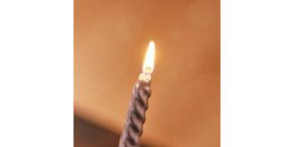 4pc Silver Taper Candle Set x 48