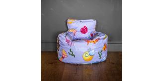 Blue Underwater Fish Bean Bag Cover x 15