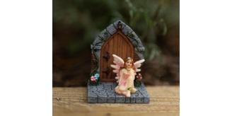 Mini Pink Fairy Door Garden Ornament x 24