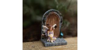 Mini Purple Fairy Door Garden Ornament x 24
