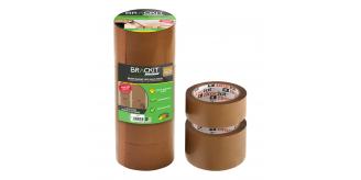 Extra Wide Brown Packing Tape 4 rolls - 2 x 48mm x 66m + 2 x 75mm x 66m - 50mu 