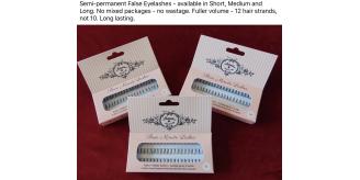 Individual False Eyelashes - Knotted - Black 