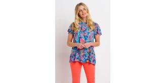 One Off Joblot of 7 Ladies Brakeburn Bloom Floral Flutter Sleeve Blouse