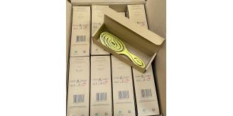 Wholesale lot 40 x CHIARA AMBRA Detangling Hair Brush Vegan and Bio Friendly in Yellow