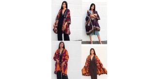 10 lots African print kimonos in gorgeous 100% authentic cotton wax print
