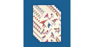 50 Quality A5 Colourful Birds Greeting Cards, Designer Greeting Card, Bulk Buy Cards