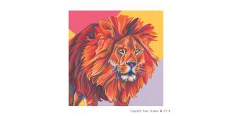 30 Quality Square Lion Greeting Cards, Designer Greeting Card, Bulk Buy Cards
