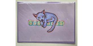 10 Quality A6 Kitten New Baby Greeting Cards, Designer Greeting Card, Bulk Buy Cards