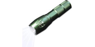  LED Rechargeable Flashlight Adjustable Focus Handheld Flashlight Super Bright 2000 Lumens 5 Modes Tactical Torch Zoomable and Water-Resistant 