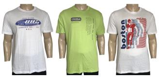 Wholesale Joblot of 6 Men's Ex-Chain Store T-Shirts in 3 Styles Sizes L & XL