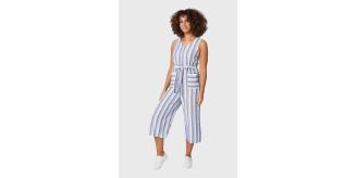8 x New Designer Women's  Mix size STELLA MORGAN striped culottes tie waist linen jumpsuit RRP £39.99 each  Ref (A61) 