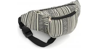32 Black and White Striped Bum Bag Waist Pouch