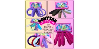 240 cards of 6 (1,440) Thick Soft Hair Bands / Ties, Hair Bobbles Elastic Ponytail Holders