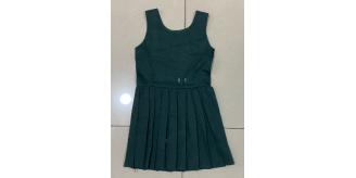 Job Lot of 10 Bottle Green Pinafores (Size 24) - School Uniform