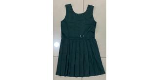 Job Lot of 8 Bottle Green Pinafores (Size 34) - School Uniform