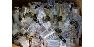 1000 x Plastic knives Re-usable High quality Silver Amscan 100 packs of 10
