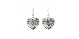 10pcs-Women Heart-Shaped Earrings in Silver Tone|GCJ612|UK seller