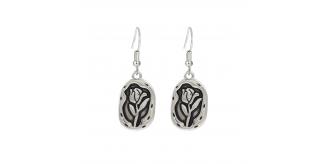 10pcs-Women Rose Flower Hook Earrings in Silver Tone|GCJ613|UK seller