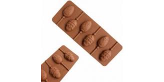 72 Pcs Easter Eggs Lolly Lolypot Silicone Mould Chocolate Fondant Jelly Ice Cube Mold Baking Jelly Kids Fun Activity Baking Home Cooking