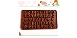 One Off Joblot -- 61 Happy Birthday Silicone Mould Chocolate Fondant Jelly Ice Cube Mold Baking Jelly Birthday Parties Magic Home Baking Kids Activity