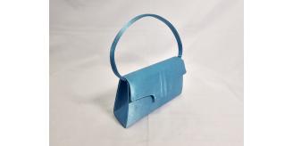 Ladies small handbag with handle, Satin Textile