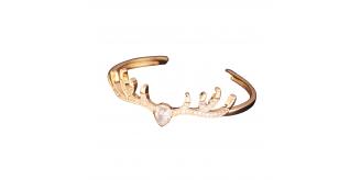 10pcs-Women Sparkly Crystal Deer Antler Bangle in Gold Tone|GCJ702|UK seller