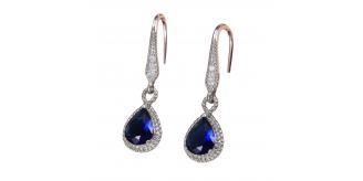 10pcs-Beautiful Women Blue Sapphire Crystal Waterdrop Hook Earrings|GCJ706|UK seller