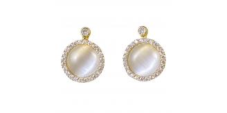 10pcs-Women Crystal Rotating Spinner Fidget Earrings in Gold Tone|GCJ715|UK seller