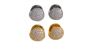 10pcs-Women Fashion Hoop Shinny Crystal Earrings-Random Colour|GCJ719-Gold/Silver|UK seller