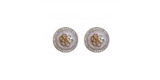10pcs-Women Fashion Round Flower Earrings in Gold Tone|GCJ721|UK seller