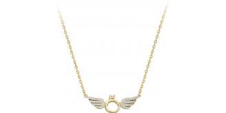 10pcs-Women Crystal Angel Wings Luxury Pendant Necklace|GCJ732|UK seller