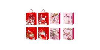 100pcs-Christmas Theme Premium Gift Paper Tote Carry Bags Mixed - Size 12x16x6.5cm  XSmall|GCBag008-XSmall-100pcs|UK seller