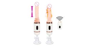 5pcs-Heated Telescopic Dildo Vibrator with Wireless Remote Control|GCAP193-5pcs|UK seller