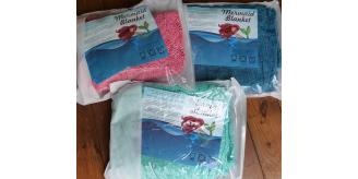 32 x Knitted Mermaid blankets in 3 colours
