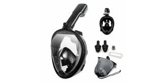 45pcs Ultimate Full Face Snorkel Mask Set - Panoramic 180° View, Anti-fog!