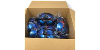 Job Lot of 25 x Men's Sports Sunglasses – Blue Mirrored Lenses, 100% UV Protection by ExChain 115J